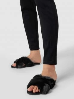 Beste Bewertungen von ? Lauren Ralph Lauren Pantoletten Aus Kunstfell - Schwarz ?