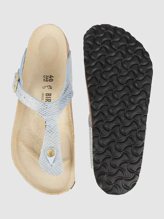 Top 10 â Birkenstock Zehentrenner Mit Schlangenmuster Modell 'Gizeh' - Hellblau ? â Bild 4