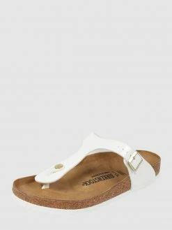 Auslauf ❤️ Birkenstock Zehentrenner In Lack-Optik Modell 'Gizeh' - Weiß ?