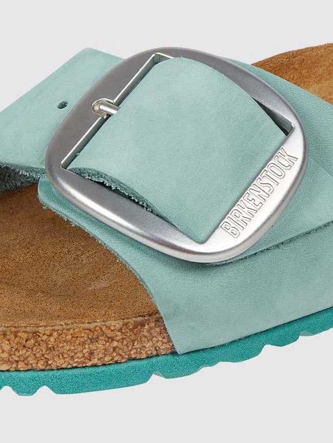Billig ✨ Birkenstock ? Sandalen Aus Nubukleder Modell 'Madrid' - Helltürkis ? – Bild 2