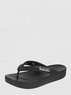 Aktion ❤️ Crocs Zehentrenner Mit Plateausohle - Schwarz ?