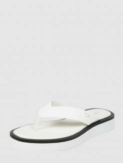 Beste Bewertungen von ? CK Calvin Klein Zehentrenner Aus Leder - Weiß ?