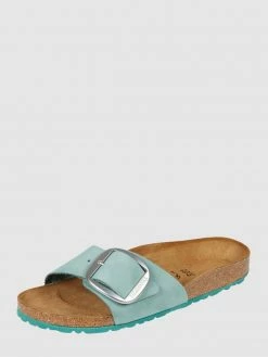 Billig ✨ Birkenstock ? Sandalen Aus Nubukleder Modell 'Madrid' - Helltürkis ?
