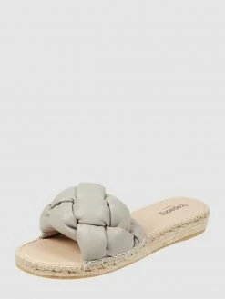 Beste Bewertungen von ⭐ Espadrij Pantolette In Leder-Optik Modell 'Antibes' - Mittelgrau ❤️