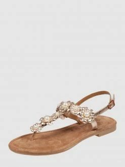 Coupon ? Tamaris Zehentrenner Mit Blüten-Applikationen - ROSE GOLD ❤️