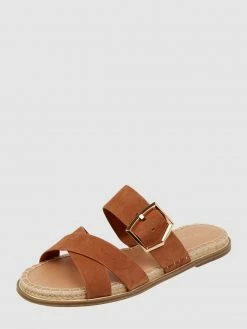 Budget ❤️ Tamaris Pantolette Aus Leder - Camel ?