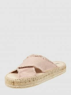 Bestes Angebot ⭐ Espadrij Pantolette Mit Plateausohle - Rosa ✨