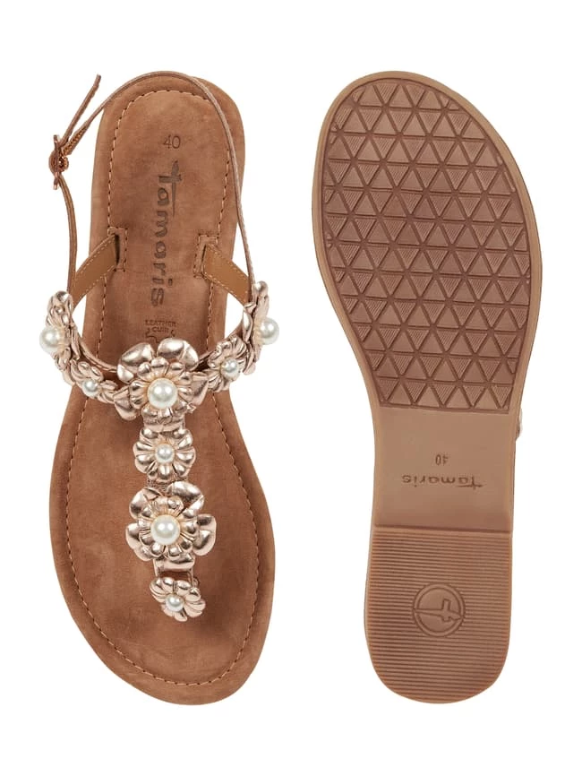 Coupon ? Tamaris Zehentrenner Mit Blüten-Applikationen - ROSE GOLD ❤️ – Bild 4