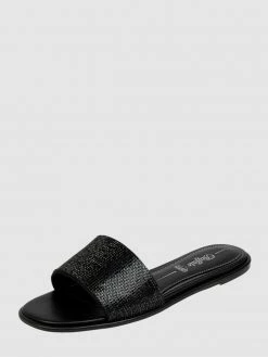 Blitzangebot ? Buffalo Pantolette Mit Strasssteinen Modell 'Riana' - Schwarz ?