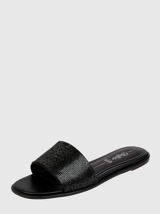 Blitzangebot ? Buffalo Pantolette Mit Strasssteinen Modell 'Riana' - Schwarz ?