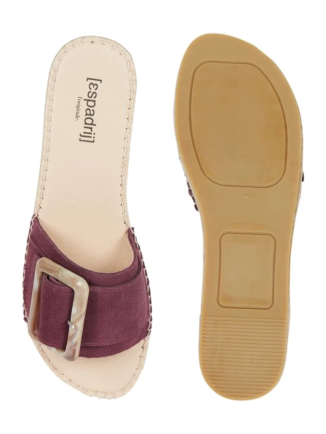 Beste Bewertungen von ✨ Espadrij Pantolette Aus Veloursleder Modell 'Belfort' - Aubergine ? – Bild 4