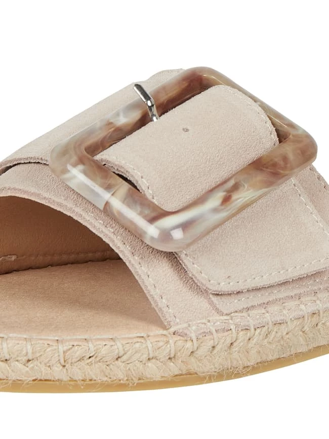 Billig ✨ Espadrij Pantolette Aus Veloursleder Modell 'Belfort' - Beige ⭐ – Bild 2