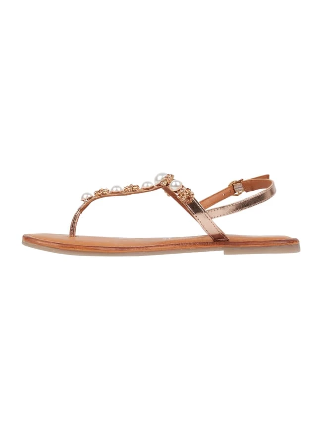 Neu ✨ Tamaris Zehentrenner Aus Leder - ROSE GOLD ⌛ – Bild 3