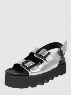 Besorgen ✔️ Buffalo ? Sandalen In Metallic-Optik Modell 'Perry On' - Silber ?