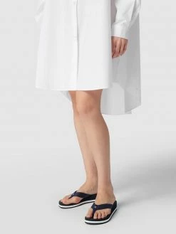 Budget ? Tommy Hilfiger Zehentrenner Mit Label-Details - Marineblau ❤️