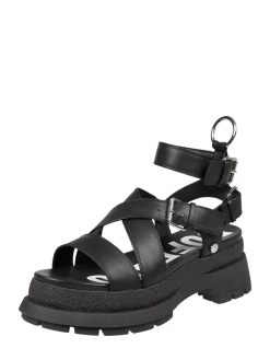 Auslauf ? Buffalo ? Sandalen Mit Plateausohle Modell 'Rude Up' - Schwarz ?