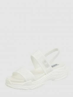 Schlussverkauf ? Steve Madden Wedges Aus Textil Modell 'Samurai' - Weiß ?