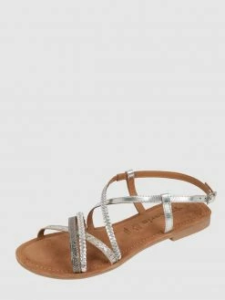 Bestes Angebot ? Tamaris ? Sandalen Aus Leder - Silber ?