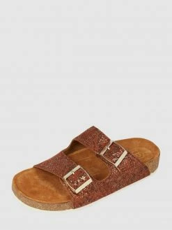Billig ? Bagatt Pantolette Aus Leder - Gold ?
