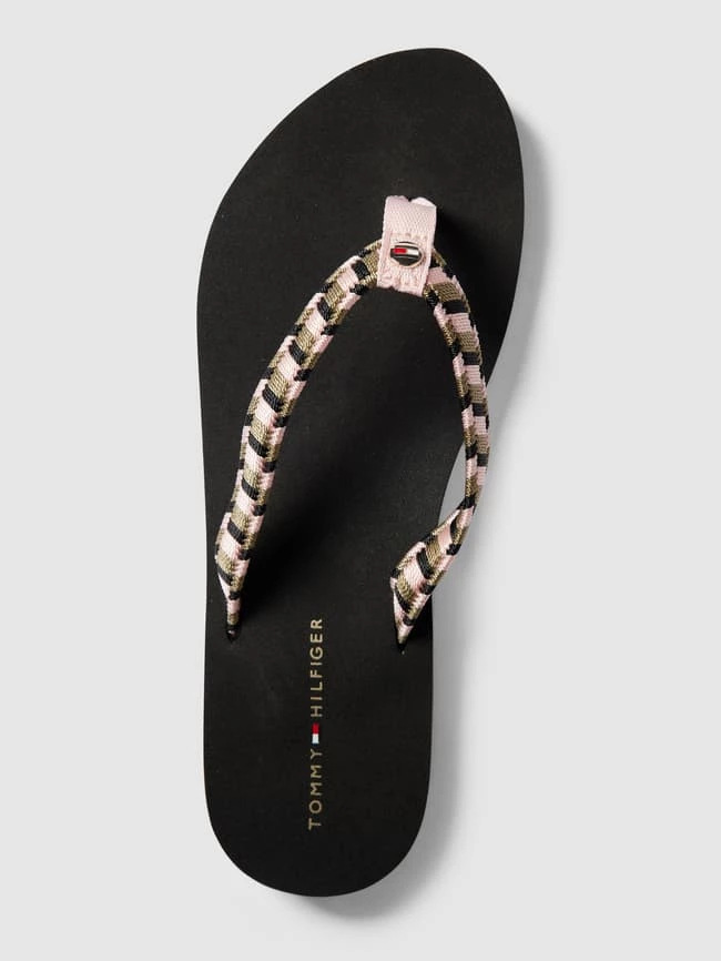 Coupon ? Tommy Hilfiger Zehentrenner Mit Label-Applikation - Schwarz ? â Bild 5