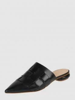 Aktion ? CAFèNOIR Pantolette Aus Leder - Schwarz ?