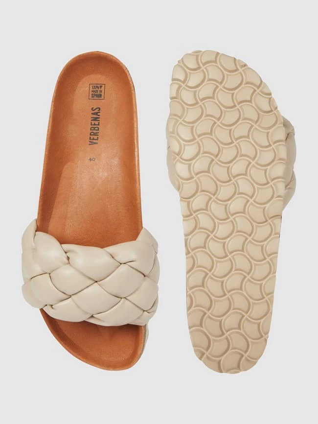 Bestpreis ? Verbenas Pantolette In Leder-Optik Modell 'Rai' - Sand ? – Bild 4
