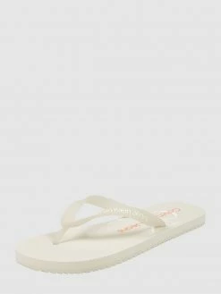 Coupon ? Calvin Klein ? Jeans Zehentrenner Mit Logo - Offwhite ✨