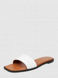 Blitzangebot ? CK Calvin Klein Pantolette Mit Geprägtem Logo - Offwhite ?