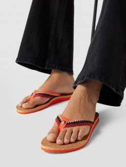 Besorgen ? Tommy Hilfiger Zehentrenner Mit Label-Applikation - Orange ?