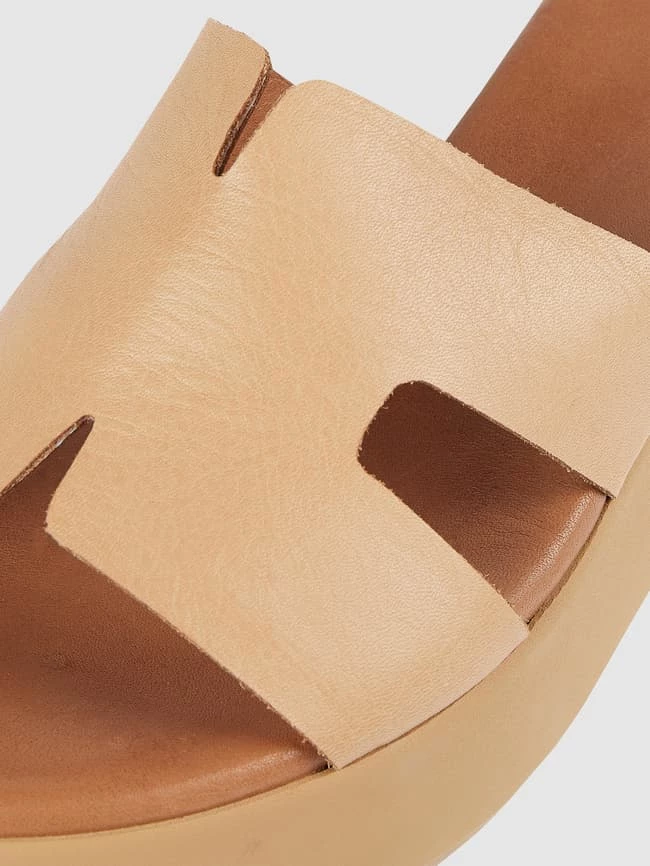 Auslauf ❤️ INUOVO Pantolette Aus Leder - Camel ? – Bild 2