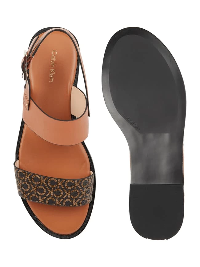 Besorgen ? CK Calvin Klein ? Sandalen Mit Logo-Muster - Cognac ? – Bild 4
