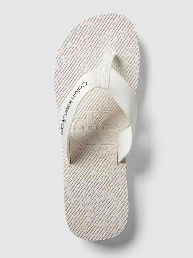 Neu ? Calvin Klein ? Jeans Zehentrenner Mit Label-Print - Weiß ? – Bild 5