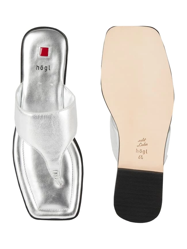 Bester Verkauf ? Högl Zehentrenner Aus Leder - Silber ? – Bild 4