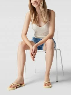 Beste Bewertungen von ❤️ Tommy ? Jeans Zehentrenner Mit Label-Details Modell 'Beach' - Gelb Meliert ?