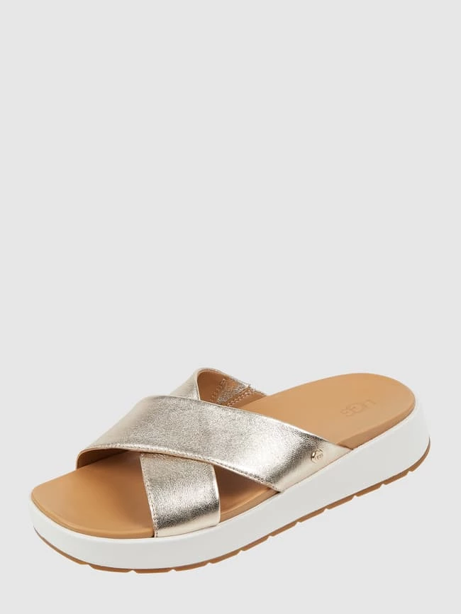 Brandneu ? UGG Pantolette Aus Leder Modell 'Emily' - Gold ?