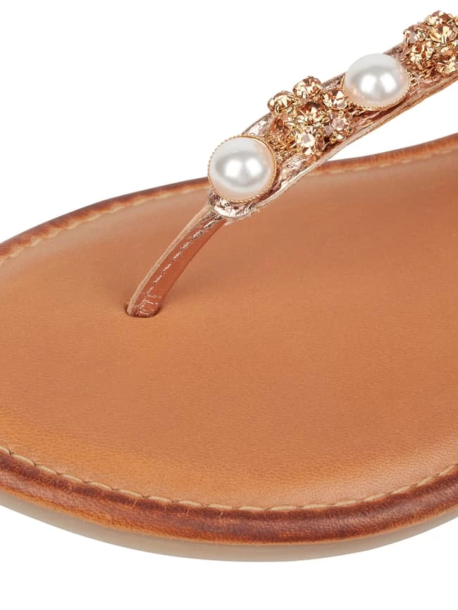 Neu ✨ Tamaris Zehentrenner Aus Leder - ROSE GOLD ⌛ – Bild 2