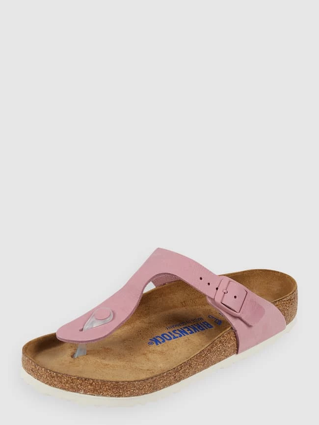 Blitzangebot ✔️ Birkenstock Zehentrenner Aus Nubukleder Modell 'Gizeh' - Rosé ⌛