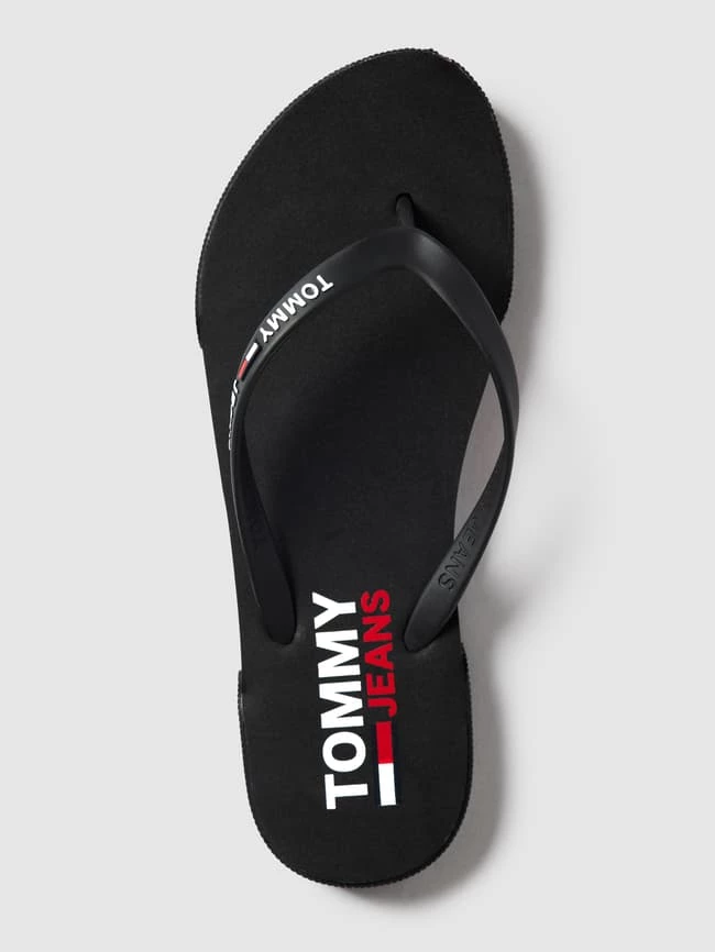 Besorgen ⌛ Tommy ? Jeans Zehentrenner Mit Label-Details Modell 'Beach' - Schwarz ? – Bild 5