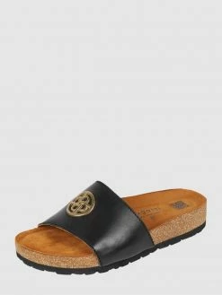 Billig ? Bagatt Pantolette Aus Leder - Schwarz ?