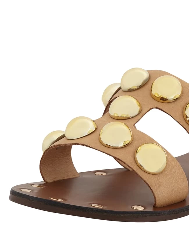 Aktion ? INUOVO Pantolette Aus Leder - Camel ⭐ – Bild 2