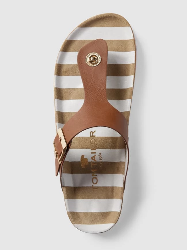 Schlussverkauf ✔️ Tom Tailor Zehentrenner Mit Dornschließe - Cognac ? – Bild 5