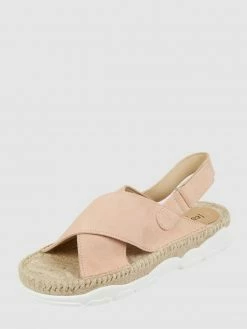 Billig ? Espadrij Pantolette Aus Veloursleder - Apricot ✨