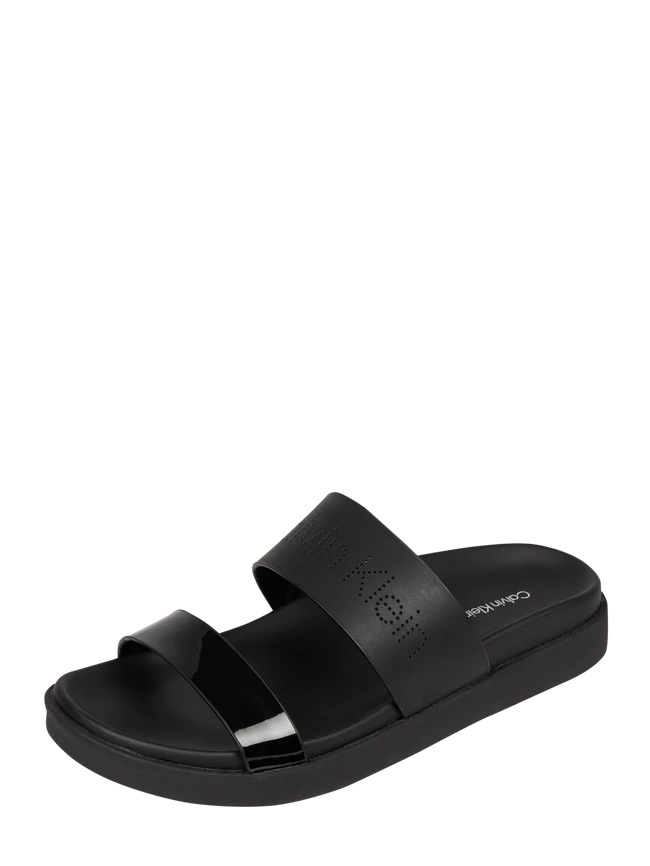 Bestes Angebot ? CK Calvin Klein Slides Mit Logo - Schwarz ?