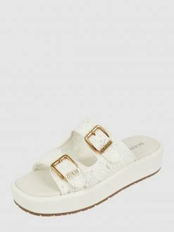 Budget ? Guess Pantoletten Mit Zierbesatz - Offwhite ?