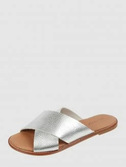 Budget ⭐ INUOVO Pantolette Aus Leder - Silber ?