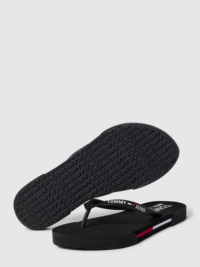 Besorgen ⌛ Tommy ? Jeans Zehentrenner Mit Label-Details Modell 'Beach' - Schwarz ? – Bild 4