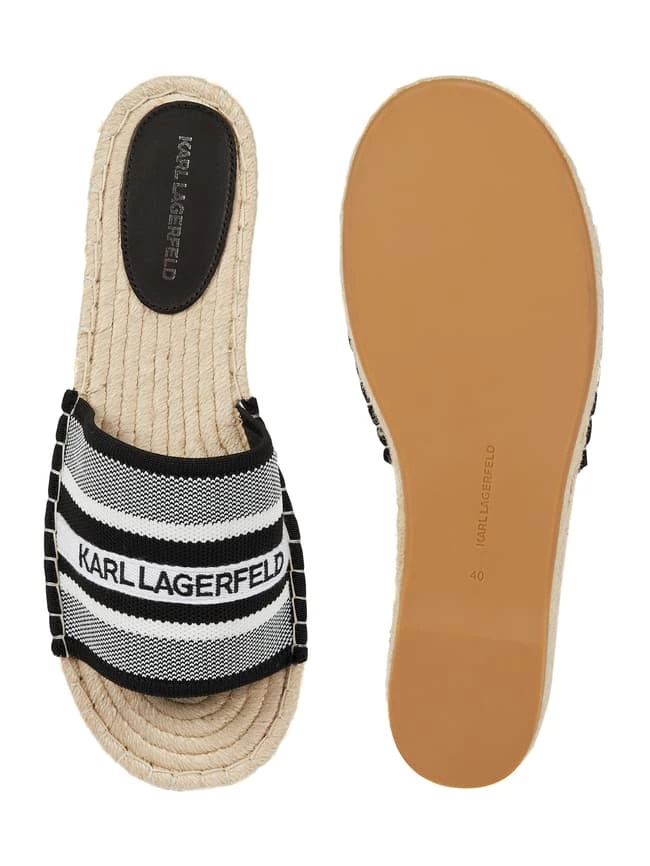 Aktion ? Karl Lagerfeld Pantolette Aus Textil - Weiß ? – Bild 4