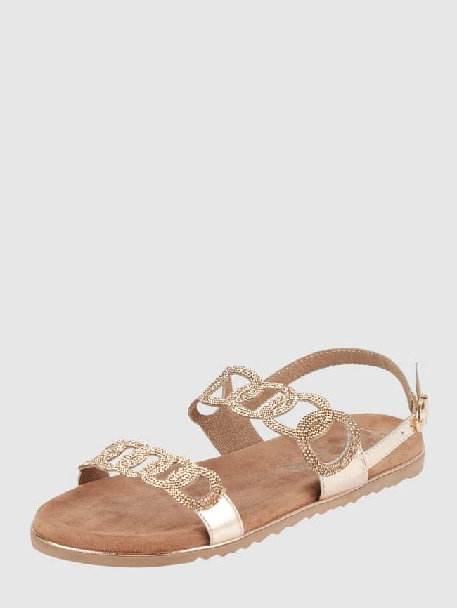 Brandneu ✨ Marco Tozzi ? Sandalen Mit Strasssteinen - ROSE GOLD ❤️