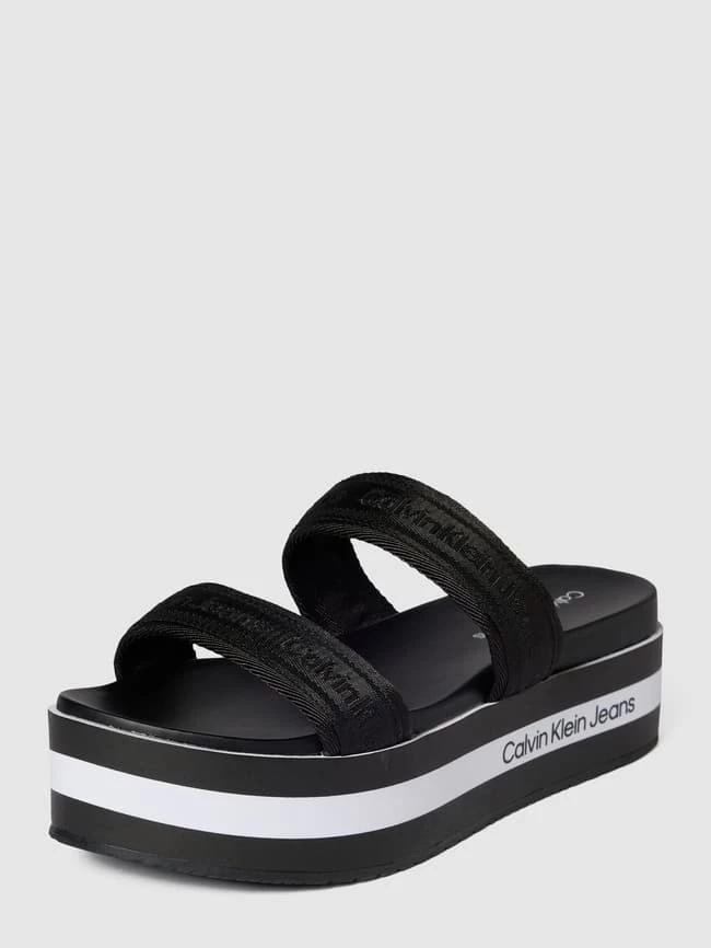 Aktion ? Calvin Klein ? Jeans Slides Mit Plateausohle - Schwarz ? – Bild 2