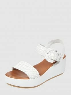 Neu ? INUOVO ? Sandalen Aus Leder Mit Plateausohle - Weiß ?